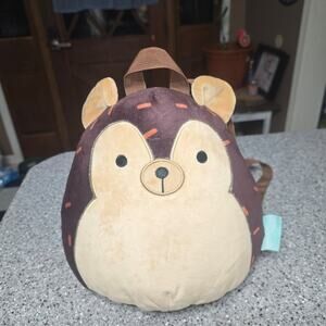 Squishmallows Hans the HedgeHog Mini Backpack 3D Plush Animal Toy 10" Purse